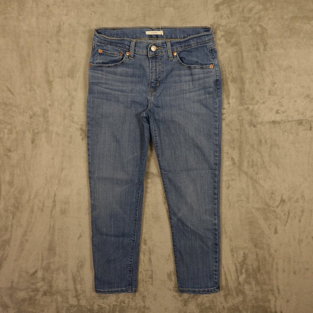 Levi's jeans Boyfriend crop women's 27 blue denim red‎ tab